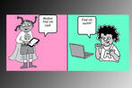 „This comic strip was created at MakeBeliefComix.com. Go there to make one yourself!“