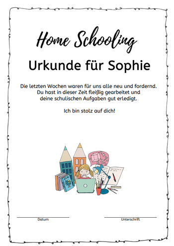 Kleine Anerkennung Fur Die Leistungen Im Homeschooling Edugroup