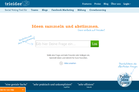 Tricider – Online Brainstorming und Voting